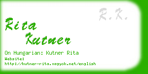 rita kutner business card